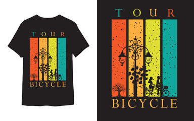 Tour Bicycle typography tshirt design, inspirational quotes t-shirt design, motivational typography t shirt design