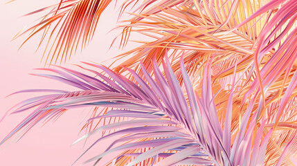 Pastel colors of palm 
