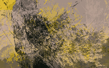 Abstract grunge texture black and yellow color background