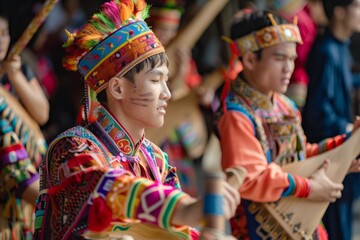 Traditional Folk Dance Performance, Colorful Costumes and Patterns