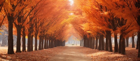 A serene path amidst a dense woodland