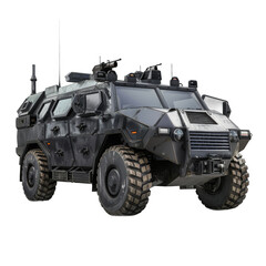 Armored car isolated on transparent background
