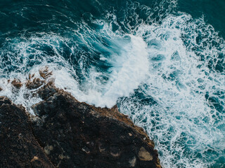 Hawaii coast from a drone