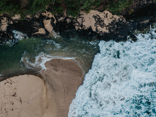 Hawaii coast from a drone