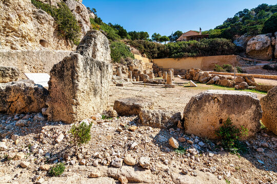 Archaeological site of Heraion near Lake Vouliagmenis Loutraki Greece