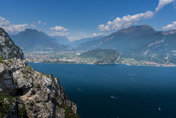 Fototapeta premium Passo del ponale, lago di garda, trentino, italy