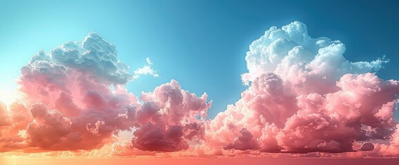 Romantic Gradient Sky Pattern Cirrus Cloud, Background Design Images