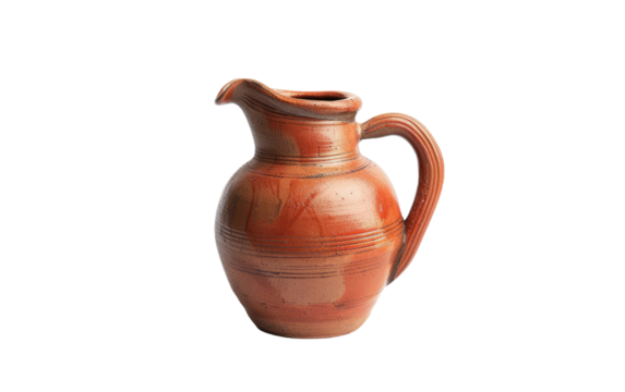 Ceramic Jug Design isolated on transparent Background