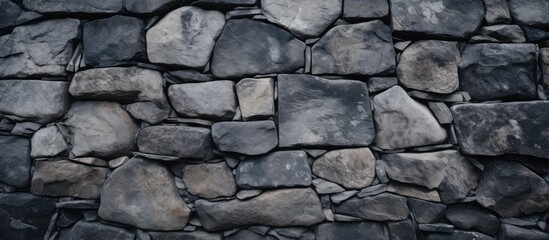 Stone wall close-up with monochrome image
