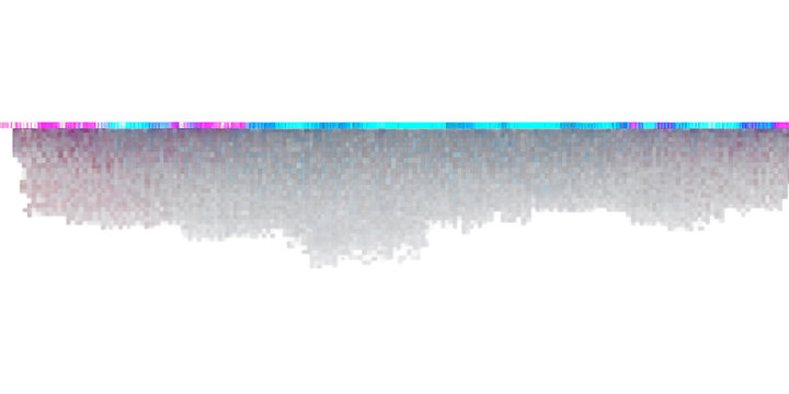Digital glitch border with pixelated distortion effects Transparent Background Images 