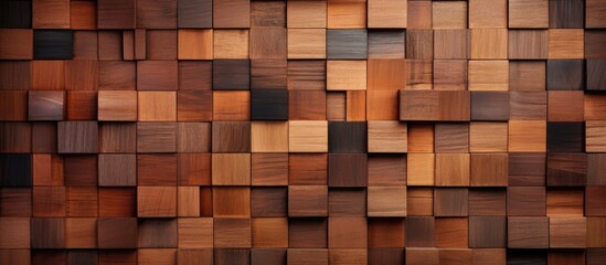 Wooden wall with assorted blocks