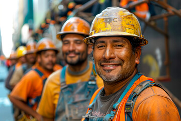 Happy Construction Crew Captures Moment in Stunning 4K Real Image
