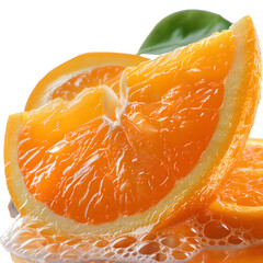 Fresh Citrus Splash: Water Droplets on a Vibrant Orange Slice