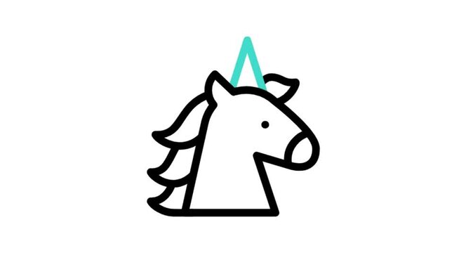 horse silhouette icon animated videos