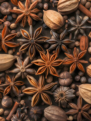 Fototapeta premium Assorted Collection of Spices and Herbs Close-up Photography