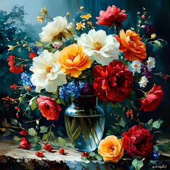 bouquet of flowers, flower in the jar
