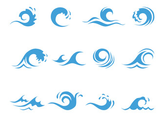 Wave Splash Illustration. Wave Splash Element. Wave Gradient Vector.