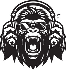 Gorilla vector graphic illustration design