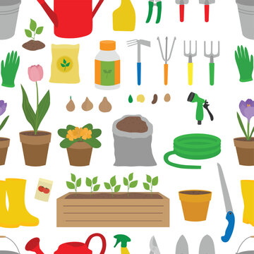 Gardening Pattern, Gardening vector Design, Gardening Background pattern, Gardening Cute Vector Pattern, Cute Vector Pattern, Gardening icon Silhouette, Gardening Pattern illustration