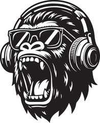  Gorilla vector graphic logo