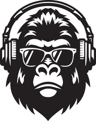  Gorilla vector graphic silhouette logo