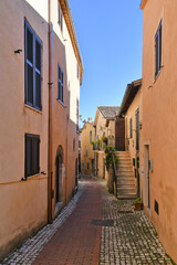 A street in Prossedi, a medieval village in Lazio, Italy.