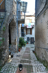 A street in Prossedi, a medieval village in Lazio, Italy.