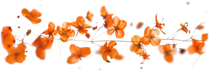 Blurry Twist of Orange Petals in Flight