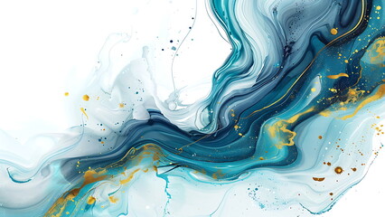 abstract marble ink watercolor painting with generative ai