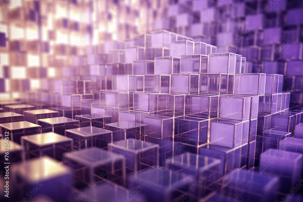 Poster Abstract background with structure of cubes. Colorful cubes texture for technology backdrop.