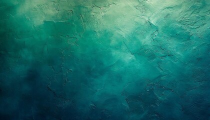 Obraz premium dark blue green wall texture gradient deep teal color toned old rough concrete surface close up abstract grunge background with space for design web banner