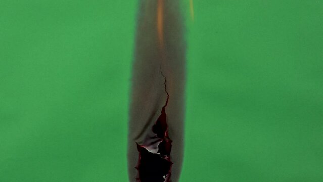 Green screen burning 4K. Black behind background. Perfect for a nice organic transition special effect
