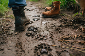 Obraz premium Traces of an Outdoor Journey