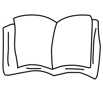 Hand Drawn Book Related Vector Line