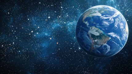 Obraz premium Earth view from outer space background. 