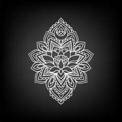 Beautiful lotus mandala art in zen boho style is perfect for a yoga logo. You can use this art to create a logo that represents peace, tranquility, and mindfulness
