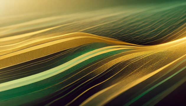 gold green and black digital wave technology background wallpaper concept motion texture cyber network elements