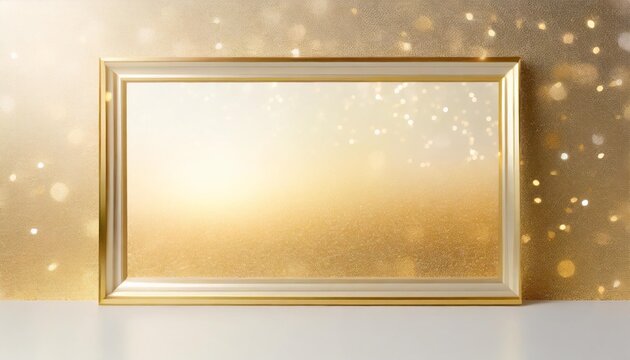rectangle gold glitter color luxury border frame background