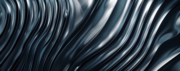 Shiny wavy metallic lines texture background