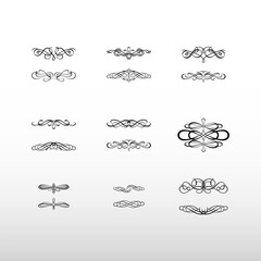 A collection of blue and white art pieces including a design.