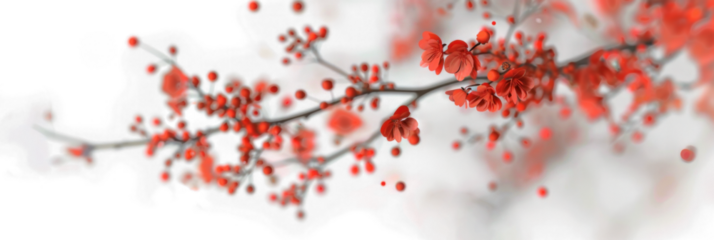 Abstract Twisting Floral Branch