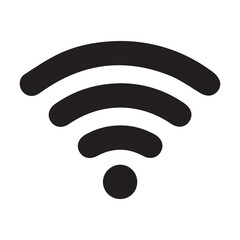 Collection of stock vector images depicting symbols and icons related to wireless Wi-Fi connectivity, including Wifi signal symbols and an internet connection, that enable remote internet access.