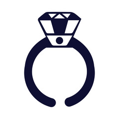 diamond, ring, golden ring, box, diamond ring icon