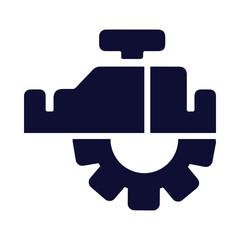 Car engine, gear, engine, car parts, car engine icon