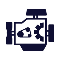 Car engine, gear, engine, car parts, car engine icon