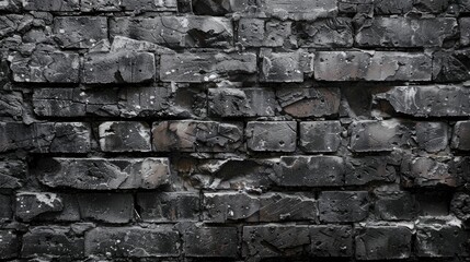 A moody grayscale brick surface, adding intrigue and contrast to any composition.
