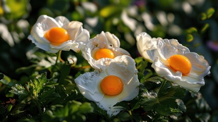 Unique Egg-Flower Fusion Artwork