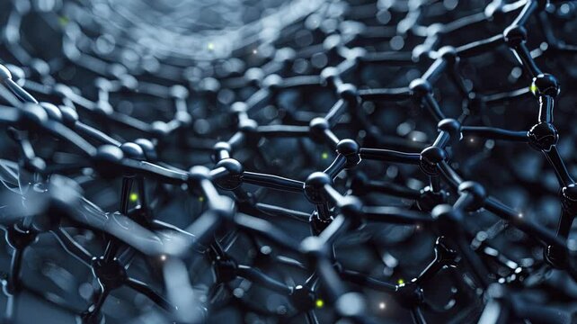 3D Rendering Illustration of Carbon Nanotube and Nanotechnology as Reference of Science Research