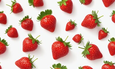 Strawberry isolated on white background. 3d render illustration.