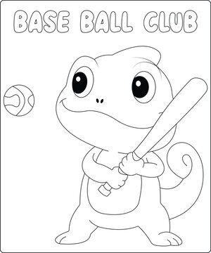 Chameleon Coloring Page For Amazon KDP